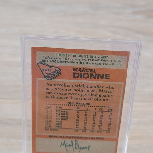 Marcel Dionne Signed Los Angeles Kings 1978 Topps Autographed Hockey Card - Picture 6 of 6